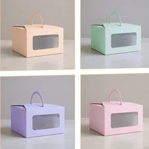 Pastel Cake Box with Window